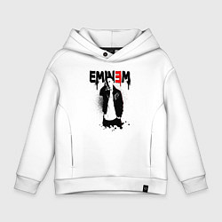 Толстовка оверсайз детская Eminem finger, цвет: белый