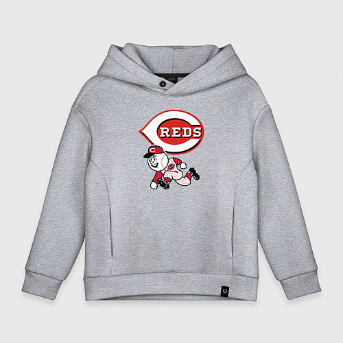 Детское худи оверсайз Cincinnati reds baseball team - talisman / Меланж – фото 1