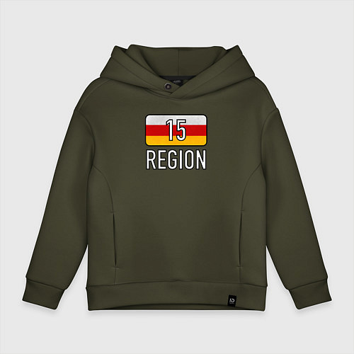Детское худи оверсайз Region 15 / Хаки – фото 1
