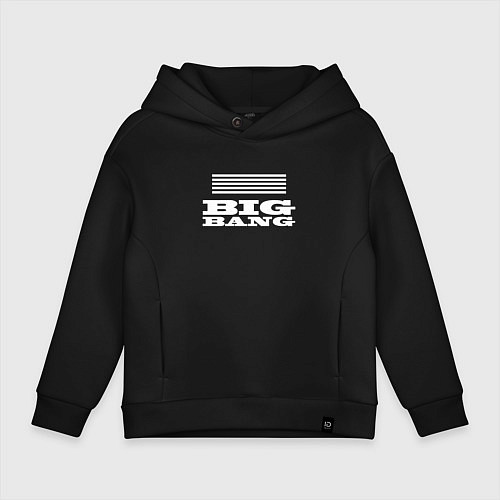 Детское худи оверсайз Big bang лого / Черный – фото 1