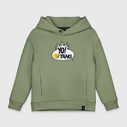 Толстовка оверсайз детская Yo Wu-Tang, цвет: авокадо