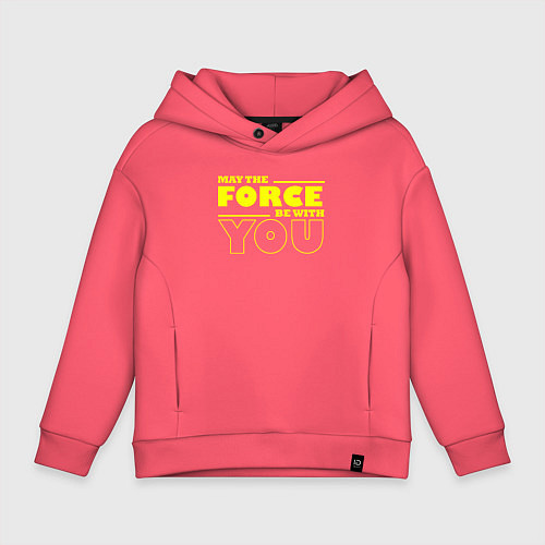 Детское худи оверсайз May the force be with you Star wars / Коралловый – фото 1