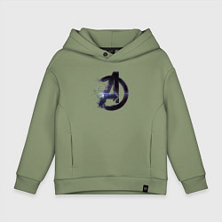 Детское худи оверсайз Мстители лого рассеивается