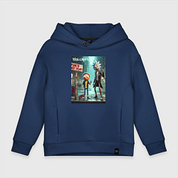 Детское худи оверсайз Рик и Морти - панк жив