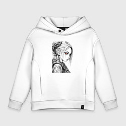 Детское худи оверсайз Девушка с алыми глазами