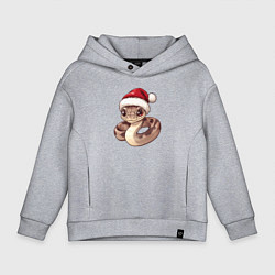 Детское худи оверсайз Змея новогодняя 2025