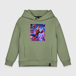 Детское худи оверсайз Homer Simpson and Spider man - collaboration