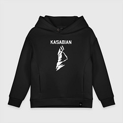 Толстовка оверсайз детская Kasabian - logo, цвет: черный