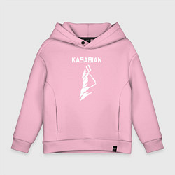 Толстовка оверсайз детская Kasabian - logo, цвет: светло-розовый