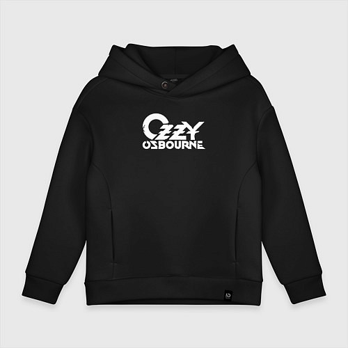 Детское худи оверсайз Ozzy Osbourne - logo / Черный – фото 1
