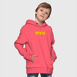 Толстовка оверсайз детская Twenty one pilots - color logo, цвет: коралловый — фото 2