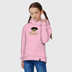Толстовка оверсайз детская Веселый пират, цвет: светло-розовый — фото 2