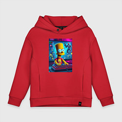 Детское худи оверсайз Барт Симпсон увлёкся игрой