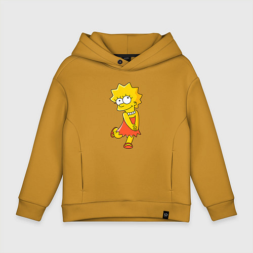 Детское худи оверсайз Lisa Simpson / Горчичный – фото 1