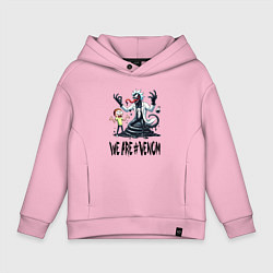 Детское худи оверсайз We are Venom - Rick-symbiote and Morty