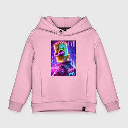 Детское худи оверсайз Cyber Bart - neon glow