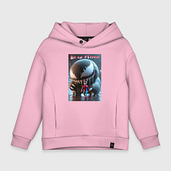 Детское худи оверсайз Мультяшные Веном и человек паук - мем