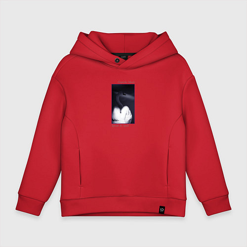 Детское худи оверсайз Depeche Mode - speak and spell / Красный – фото 1