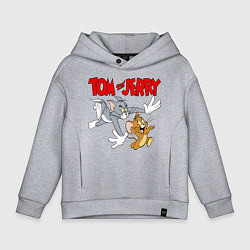 Детское худи оверсайз Том и Джерри - погоня