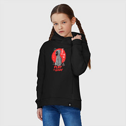 Толстовка оверсайз детская Play the game, цвет: черный — фото 2