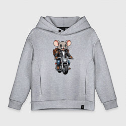 Толстовка оверсайз детская Biker mice, цвет: меланж