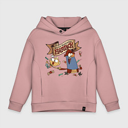 Толстовка оверсайз детская Flapjack - candies, цвет: пыльно-розовый