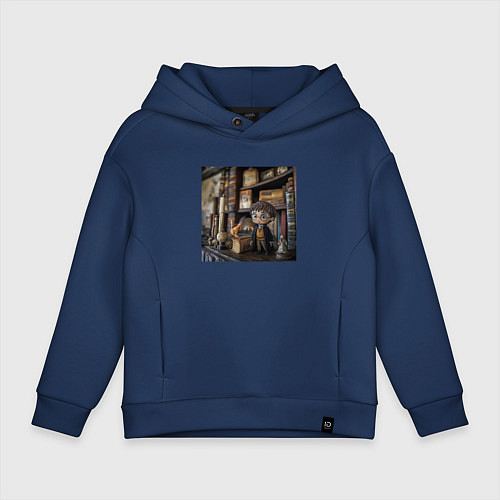 Детское худи оверсайз Гарри Поттер / Тёмно-синий – фото 1