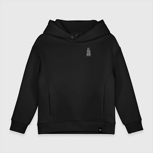Детское худи оверсайз Лес мой храм / Черный – фото 1