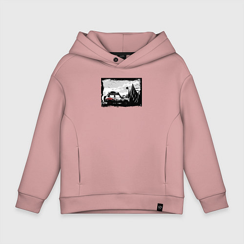 Детское худи оверсайз Дикая страна / Пыльно-розовый – фото 1