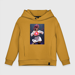 Детское худи оверсайз Дандадан: Момо фаербол