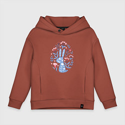 Детское худи оверсайз Орнамент в виде пасхального яйца