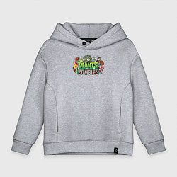 Детское худи оверсайз Зомби и растения