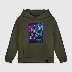 Детское худи оверсайз Крутой волчара - киберспорт