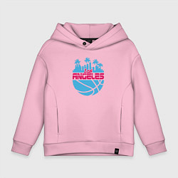 Толстовка оверсайз детская Lakers city, цвет: светло-розовый