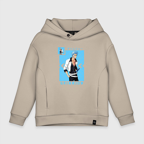 Детское худи оверсайз Блич Grimmjow / Миндальный – фото 1