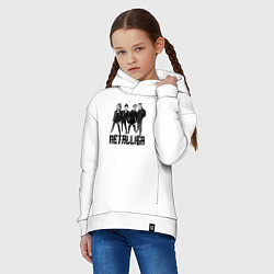Толстовка оверсайз детская Metallica - cool guys, цвет: белый — фото 2