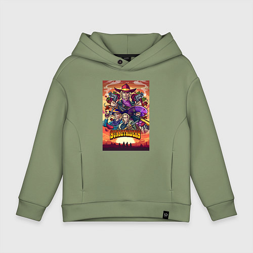 Детское худи оверсайз Sunsetriders / Авокадо – фото 1