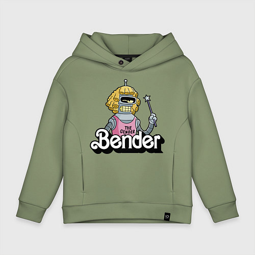 Детское худи оверсайз Gender Bender / Авокадо – фото 1