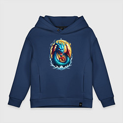 Детское худи оверсайз Водолей в тени дракона
