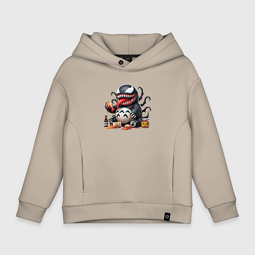 Детское худи оверсайз Вентоторо - коллаба / Миндальный – фото 1
