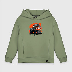 Толстовка оверсайз детская Jeep road, цвет: авокадо