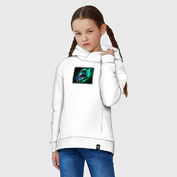 Толстовка оверсайз детская Космическая дымка, цвет: белый — фото 2