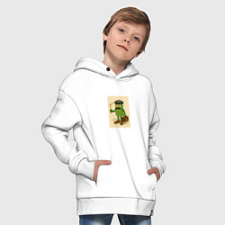 Толстовка оверсайз детская Gallinazzo Crypto, цвет: белый — фото 2