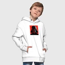 Толстовка оверсайз детская Дарт вейдер два цвета, цвет: белый — фото 2
