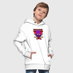 Толстовка оверсайз детская Foot clan, цвет: белый — фото 2