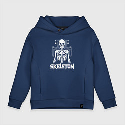 Детское худи оверсайз Скелет в схемах