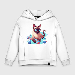 Детское худи оверсайз Синеглазый кот