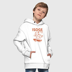 Толстовка оверсайз детская Isoge, цвет: белый — фото 2