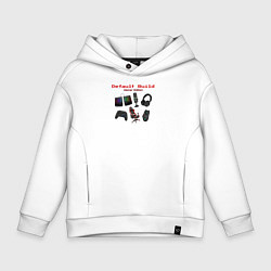 Толстовка оверсайз детская Default build: gamer edition, цвет: белый