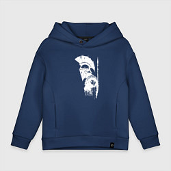 Толстовка оверсайз детская Один из 300 спартанцев, цвет: тёмно-синий